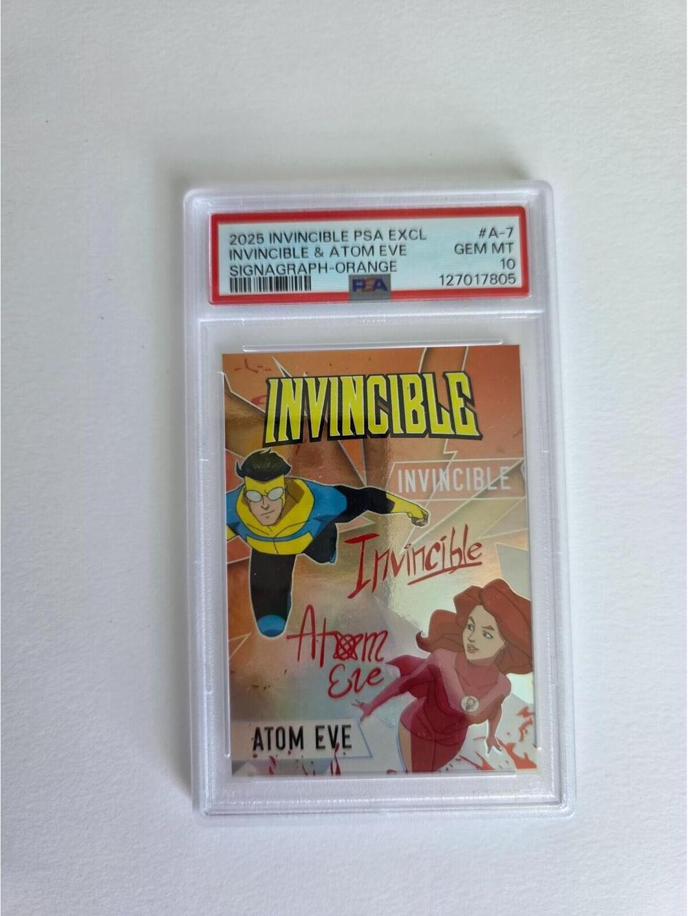 2025 Invincible PSA EXCL Invincible & Atom Eve Signagraph Orange 6/25 PSA 10 GEM